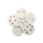 Molde de Silicone para Fondant com Combinação de Flores e Folhas, Ferramenta de Modelagem DIY, Ferramenta de Modelagem DIY