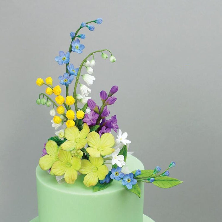 Molde de Silicone para Fondant com Combinação de Flores e Folhas, Ferramenta de Modelagem DIY, Ferramenta de Modelagem DIY
