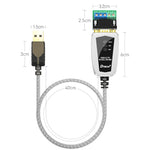 Conversor Industrial USB para RS485/422 DTECH DT-5119 Cabo de Comunicação Serial, DT-5119 0,5m