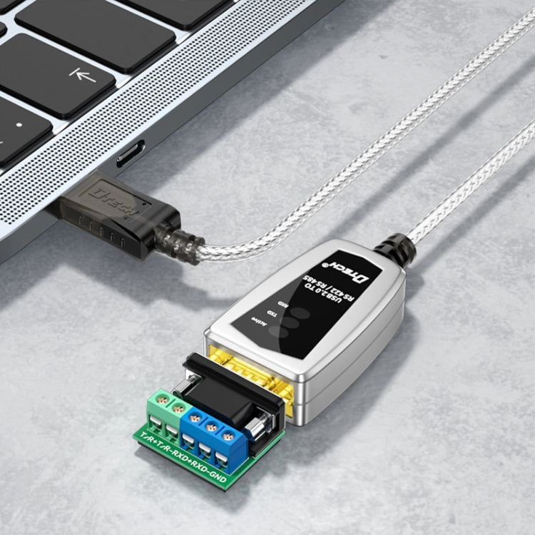 Conversor Industrial USB para RS485/422 DTECH DT-5019, Adaptador de Comunicação Serial, DT-5019 1,2m