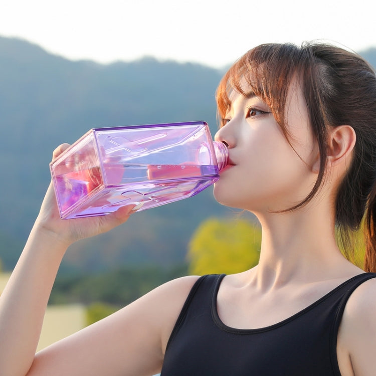 Copo de Água de Plástico Quadrado para Fitness e Desporto com Grande Capacidade e Alça, Quadrado Vermelho, Quadrado Roxo, Quadrado Verde, Quadrado Azul, Quadrado Preto