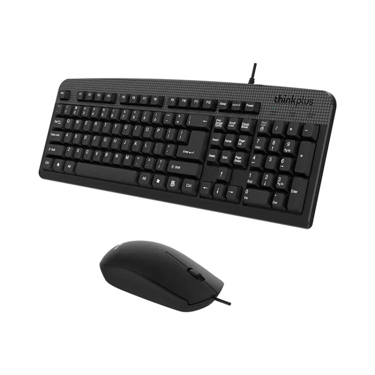 Conjunto de Teclado e Rato com Fio USB Lenovo Thinkplus para Escritório, KM130 Pro