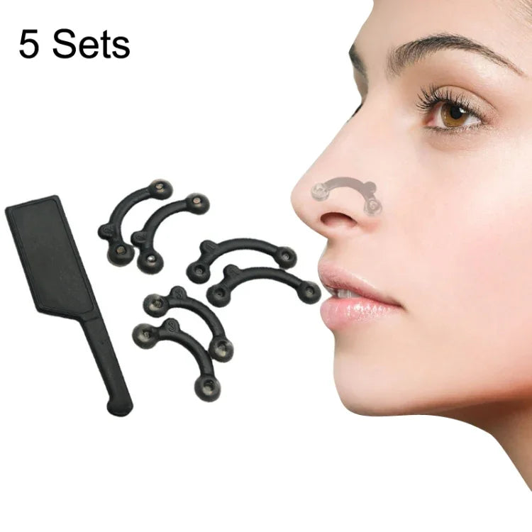 5 Conjuntos de Almofadas Nasais de Silicone 3D Invisíveis para Beleza do Nariz Reforçador da Ponte Nasal