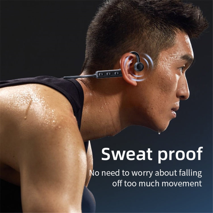 Auricular Bluetooth KS-19 com Condução de Som, Gancho para Pescoço, Auriculares para Negócios, KS-19 Preto
