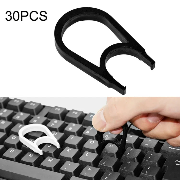 30 Peças de Ferramenta para Remover Teclas de Teclado de Computador, Preto