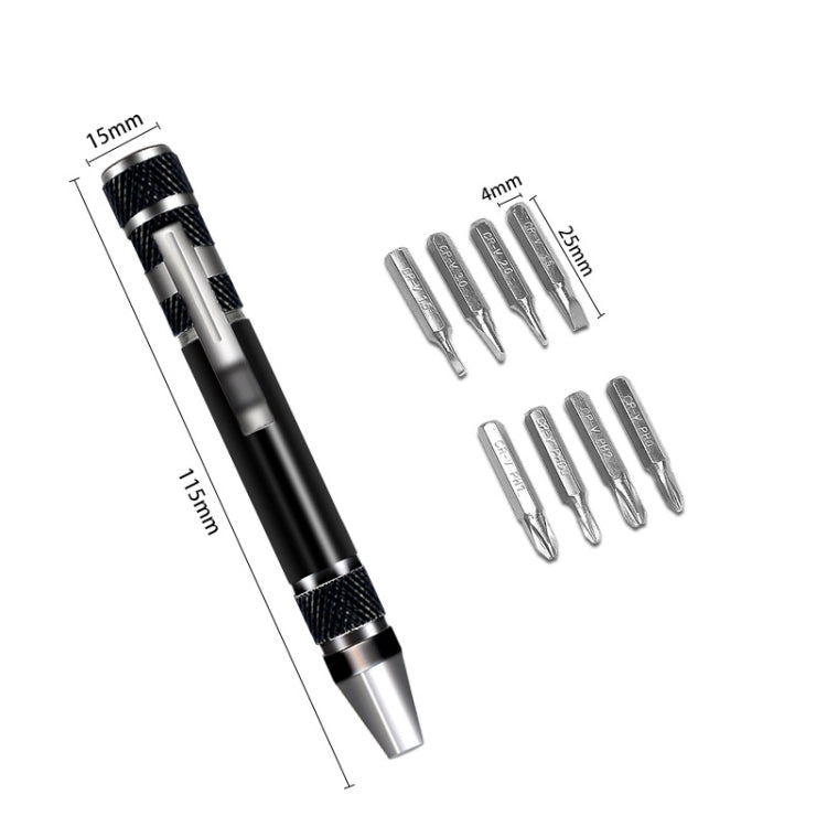 Chave de Fendas 8 em 1 em Liga de Alumínio Caneta de Desmontagem Combinada para Reparação, 8 em 1 Azul, 8 em 1 Vermelho, 8 em 1 Prateado