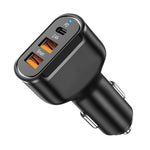 PD+2.4A Dual USB Car Charger, Style: 3 Ports (Black), 3 Ports (Black), 3 Ports (White)