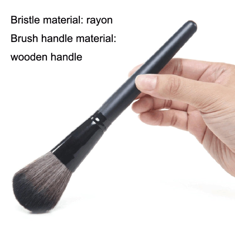 Conjunto de Pincéis de Maquilhagem para Pó Solto, 15 Peças Preto, 15 Peças Cor Madeira, 18 Peças Cor Madeira