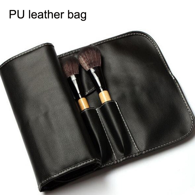 Conjunto de Pincéis de Maquilhagem para Pó Solto, 15 Peças Preto, 15 Peças Cor Madeira, 18 Peças Cor Madeira