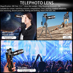 Conjunto Universal de Lentes para Telemóvel Telescópio 28X + Grande Angular 0.6X + Macro 20X + Olho de Peixe 198 Graus, Conjunto Multi-combinação
