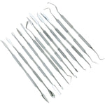 Conjunto de Ferramentas Dentárias para Escultura em Cera em Aço Inoxidável 12 em 1, Ferramenta para Modelagem de Argila