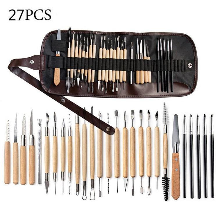 Conjunto de Ferramentas para Cerâmica Faca de Escultura em Argila Pedra Ferramenta Combinada DIY para Argila, 22 em 1, 24 em 1, 27 em 1, 32 em 1