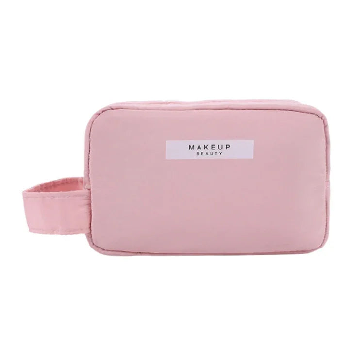 Bolsa de Armazenamento Cosmética Multifuncional Portátil de Grande Capacidade para Viagem, Rosa Bonito (Pequeno)