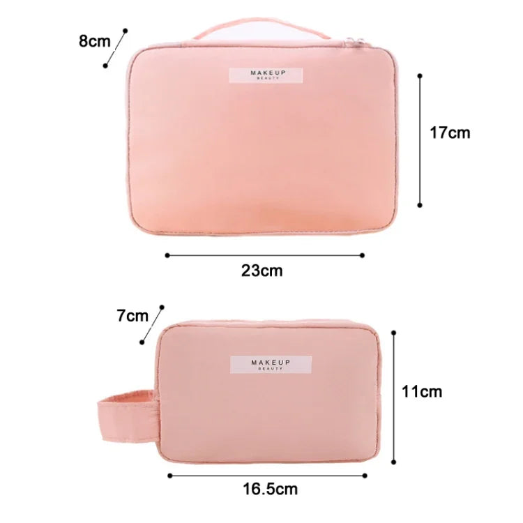 Bolsa de Armazenamento Cosmética Multifuncional Portátil de Grande Capacidade para Viagem, Rosa Bonito (Pequeno)