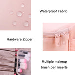 Bolsa de Armazenamento Cosmética Multifuncional Portátil de Grande Capacidade para Viagem, Rosa Bonito (Pequeno)