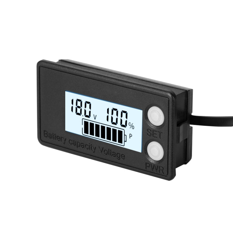 Voltímetro Digital LCD Impermeável para Bateria de Chumbo-Ácido e Lítio de Dois Fios, 8-100V (Branco), 8-100V (Azul), 8-72V (Branco), 8-72V (Azul)