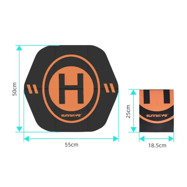 Heliponto Dobrável Universal de Couro Dupla Face para Drone Sunnylife, Tamanho: 55 x 50cm, TJP08