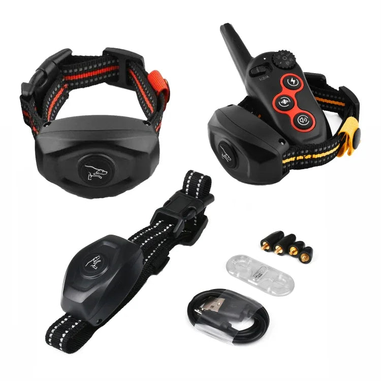 Coleira de Treino para Cães com Controlo Remoto Parar Latidos Automático, 1 Arrastar 1 Vermelho, 1 Arrastar 1 Preto, 1 Arrastar 1 Laranja, 1 Arrastar 2 Vermelho+Laranja