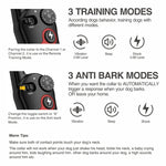 Coleira de Treino para Cães com Controlo Remoto Parar Latidos Automático, 1 Arrastar 1 Vermelho, 1 Arrastar 1 Preto, 1 Arrastar 1 Laranja, 1 Arrastar 2 Vermelho+Laranja