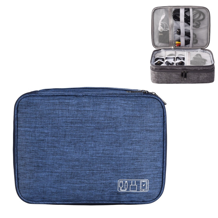 Bolsa de Armazenamento para Cabo de Energia de Auscultadores Eletrónicos Digitais Multifuncional de 5 Polegadas, Roxo, Preto, Vinho, Cinzento Escuro, Verde, Azul Lago