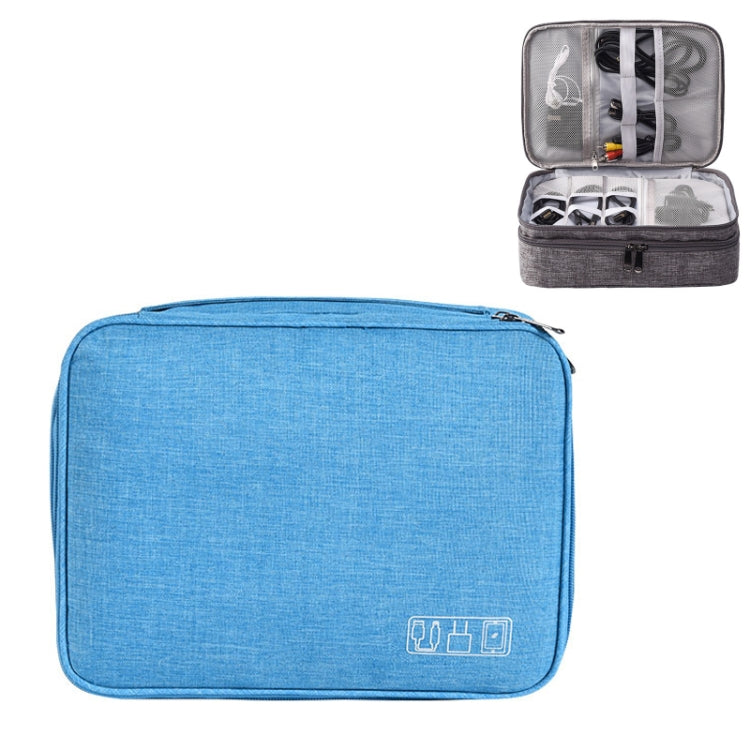Bolsa de Armazenamento para Cabo de Energia de Auscultadores Eletrónicos Digitais Multifuncional de 5 Polegadas, Roxo, Preto, Vinho, Cinzento Escuro, Verde, Azul Lago