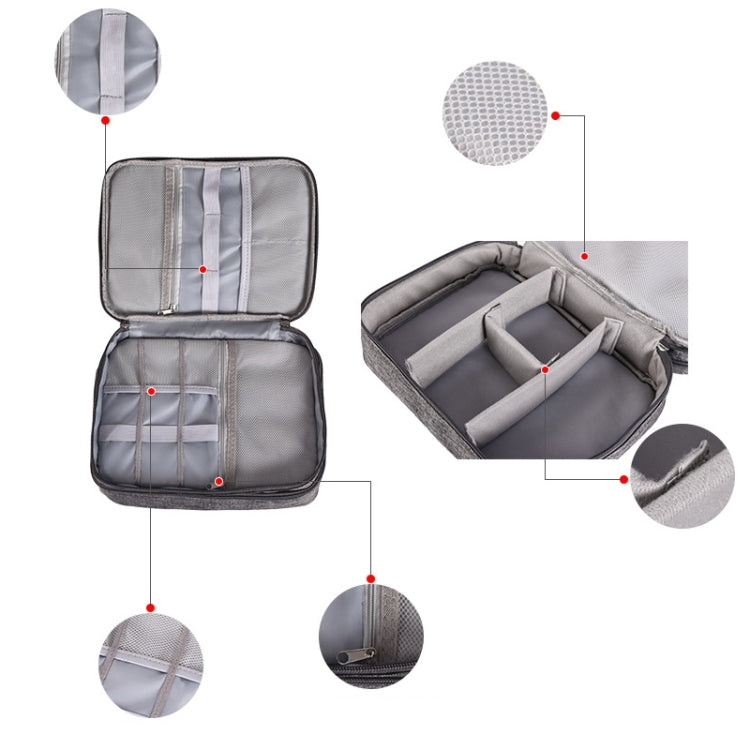 Bolsa de Armazenamento para Cabo de Energia de Auscultadores Eletrónicos Digitais Multifuncional de 5 Polegadas, Roxo, Preto, Vinho, Cinzento Escuro, Verde, Azul Lago