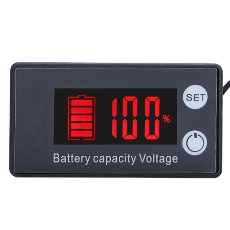 Voltímetro Digital de Duas Linhas para Bateria de Chumbo-Ácido e Lítio, Cor:, Vermelho, Verde, Azul, Branco, Vermelho+Temperatura, Verde+Temperatura, Azul+Temperatura, Branco+Temperatura