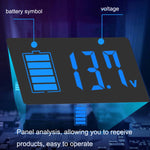Voltímetro Digital de Duas Linhas para Bateria de Chumbo-Ácido e Lítio, Cor:, Vermelho, Verde, Azul, Branco, Vermelho+Temperatura, Verde+Temperatura, Azul+Temperatura, Branco+Temperatura