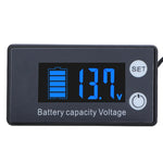 Voltímetro Digital de Duas Linhas para Bateria de Chumbo-Ácido e Lítio, Cor:, Vermelho, Verde, Azul, Branco, Vermelho+Temperatura, Verde+Temperatura, Azul+Temperatura, Branco+Temperatura