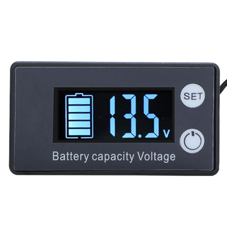 Voltímetro Digital de Duas Linhas para Bateria de Chumbo-Ácido e Lítio, Cor:, Vermelho, Verde, Azul, Branco, Vermelho+Temperatura, Verde+Temperatura, Azul+Temperatura, Branco+Temperatura