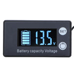 Voltímetro Digital de Duas Linhas para Bateria de Chumbo-Ácido e Lítio, Cor:, Vermelho, Verde, Azul, Branco, Vermelho+Temperatura, Verde+Temperatura, Azul+Temperatura, Branco+Temperatura