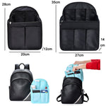 Schoolbag Separation Organizer Storage Bag Computer Backpack Liner Bag, Small Black, Small Pink, Small Light Blue, Small Blue Firebird, Small Gray, Small Pink Stripe, Small Navy Stripe, Small Blue, Small Navy, Large Black, Large Light Blue             ...