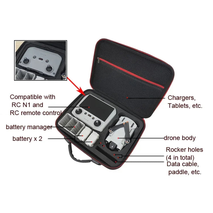 Bolsa de ombro portátil para comando inteligente do drone DJI Mini 3 Pro