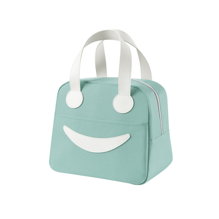Saco de Almoço Smile com Alças de Pele, Tamanho: S (Verde), S (Verde), S (Rosa), S (Cinza), S (Azul Marinho), S (Amarelo), L (Verde), L (Rosa), L (Cinza), L (Azul Marinho), L (Amarelo)