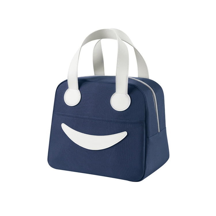 Saco de Almoço Smile com Alças de Pele, Tamanho: S (Verde), S (Verde), S (Rosa), S (Cinza), S (Azul Marinho), S (Amarelo), L (Verde), L (Rosa), L (Cinza), L (Azul Marinho), L (Amarelo)