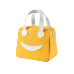 Saco de Almoço Smile com Alças de Pele, Tamanho: S (Verde), S (Verde), S (Rosa), S (Cinza), S (Azul Marinho), S (Amarelo), L (Verde), L (Rosa), L (Cinza), L (Azul Marinho), L (Amarelo)