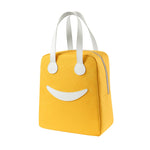 Saco de Almoço Smile com Alças de Pele, Tamanho: S (Verde), S (Verde), S (Rosa), S (Cinza), S (Azul Marinho), S (Amarelo), L (Verde), L (Rosa), L (Cinza), L (Azul Marinho), L (Amarelo)