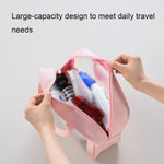 Bolsa Cosmética Transparente em PVC Impermeável Portátil, Tamanho:, L (Rosa), L (Preto), L (Branco), M (Rosa), M (Preto), M (Branco), S (Rosa), S (Preto), S (Branco)
