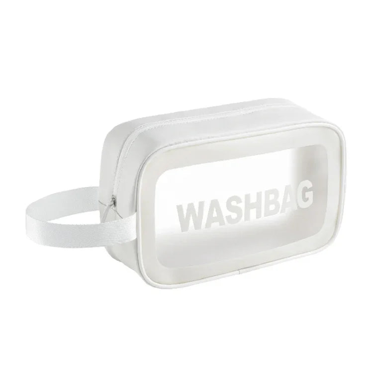 Bolsa Cosmética Transparente em PVC Impermeável Portátil, Tamanho:, L (Rosa), L (Preto), L (Branco), M (Rosa), M (Preto), M (Branco), S (Rosa), S (Preto), S (Branco)