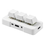 MK321 Teclado Programável com 3 Teclas Personalizadas para Jogos e Escritório, Comprimento do Cabo: 1,5m, Branco, Preto