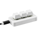 MK321 Teclado Programável com 3 Teclas Personalizadas para Jogos e Escritório, Comprimento do Cabo: 1,5m, Branco, Preto