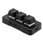 MK321 Teclado Programável com 3 Teclas Personalizadas para Jogos e Escritório, Comprimento do Cabo: 1,5m, Branco, Preto