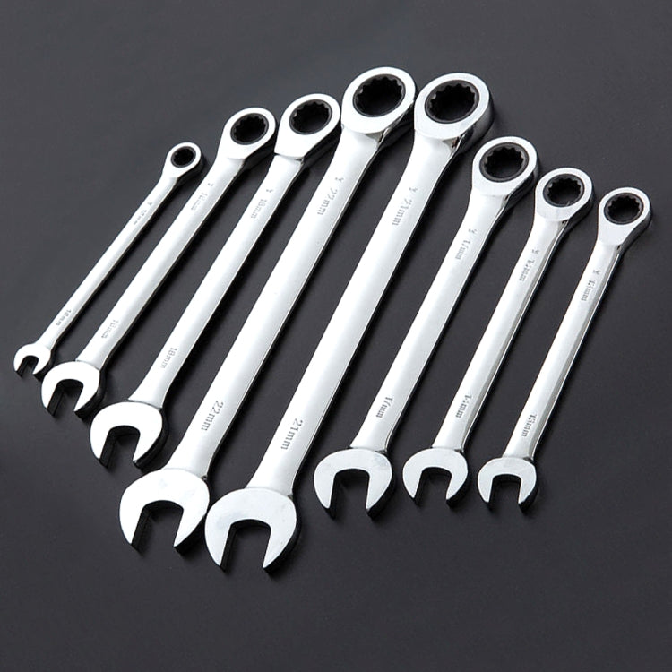Chave de Catraca Combinada com Cabeça Flexível Ferramenta de Catraca de Dupla Utilização, 6mm, 7mm, 9mm, 11mm, 16mm, 24mm, 18mm, 20mm, 21mm, 22mm, 23mm