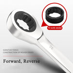 Chave de Catraca Combinada com Cabeça Flexível Ferramenta de Catraca de Dupla Utilização, 6mm, 7mm, 9mm, 11mm, 16mm, 24mm, 18mm, 20mm, 21mm, 22mm, 23mm