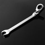 Chave de Catraca Combinada com Cabeça Flexível Ferramenta de Catraca de Dupla Utilização, 6mm, 7mm, 9mm, 11mm, 16mm, 24mm, 18mm, 20mm, 21mm, 22mm, 23mm