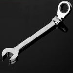Chave de Catraca Combinada com Cabeça Flexível Ferramenta de Catraca de Dupla Utilização, 6mm, 7mm, 9mm, 11mm, 16mm, 24mm, 18mm, 20mm, 21mm, 22mm, 23mm