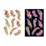 2 PCS Autocolantes de Tatuagem Fluorescentes com Bronzeamento à Prova de Água, JYG-001, JYG-002, JYG-003, JYG-004, JYG-005, JYG-006, JYG-007, JYG-008