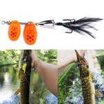 HENGJIA SP304 Isco Rotativo com Penas e Lantejoulas 6,5cm 13g, SP304 Amarelo, SP304 Laranja Vermelho, SP304 Preto