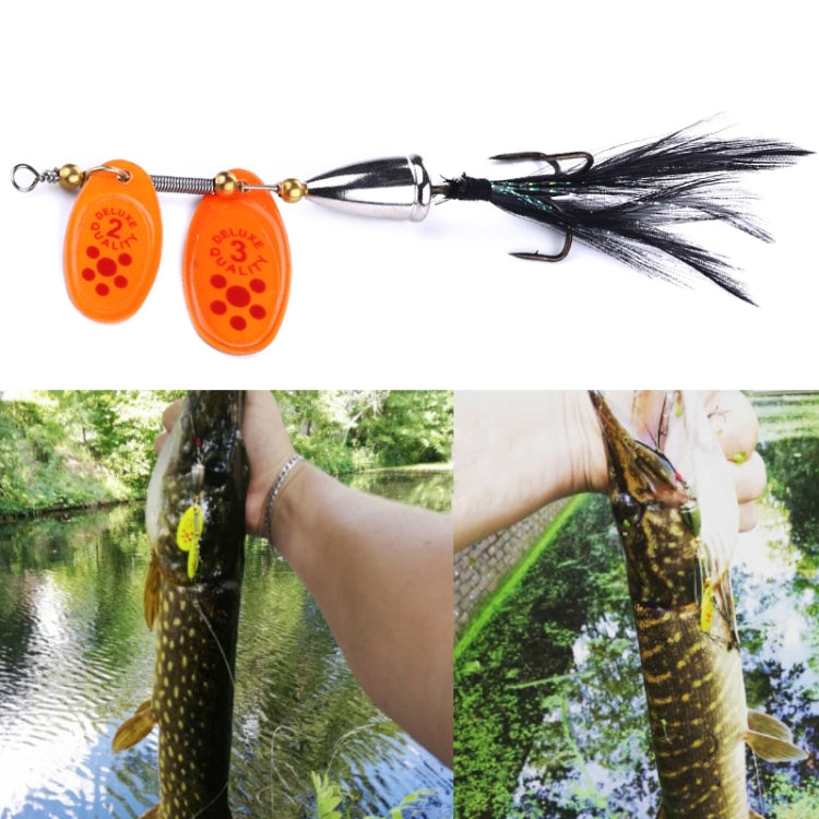 HENGJIA SP304 Isco Rotativo com Penas e Lantejoulas 6,5cm 13g, SP304 Amarelo, SP304 Laranja Vermelho, SP304 Preto