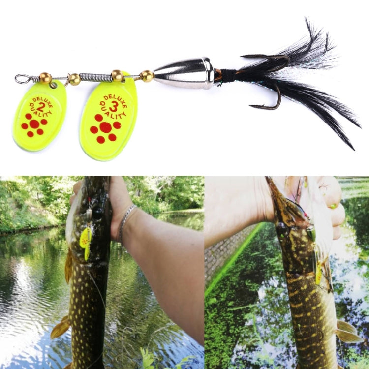 HENGJIA SP304 Isco Rotativo com Penas e Lantejoulas 6,5cm 13g, SP304 Amarelo, SP304 Laranja Vermelho, SP304 Preto